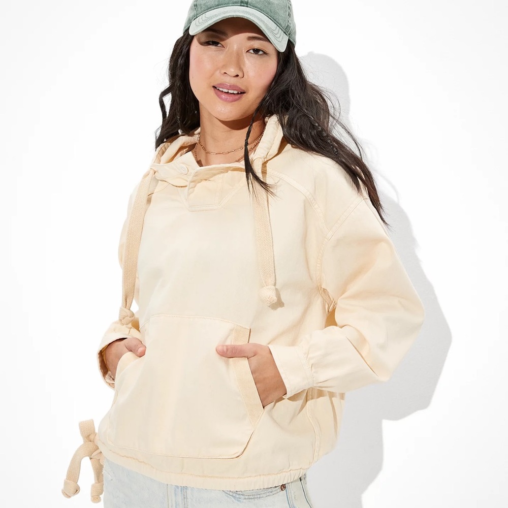 AE Oversized Military Shirt Hoodie